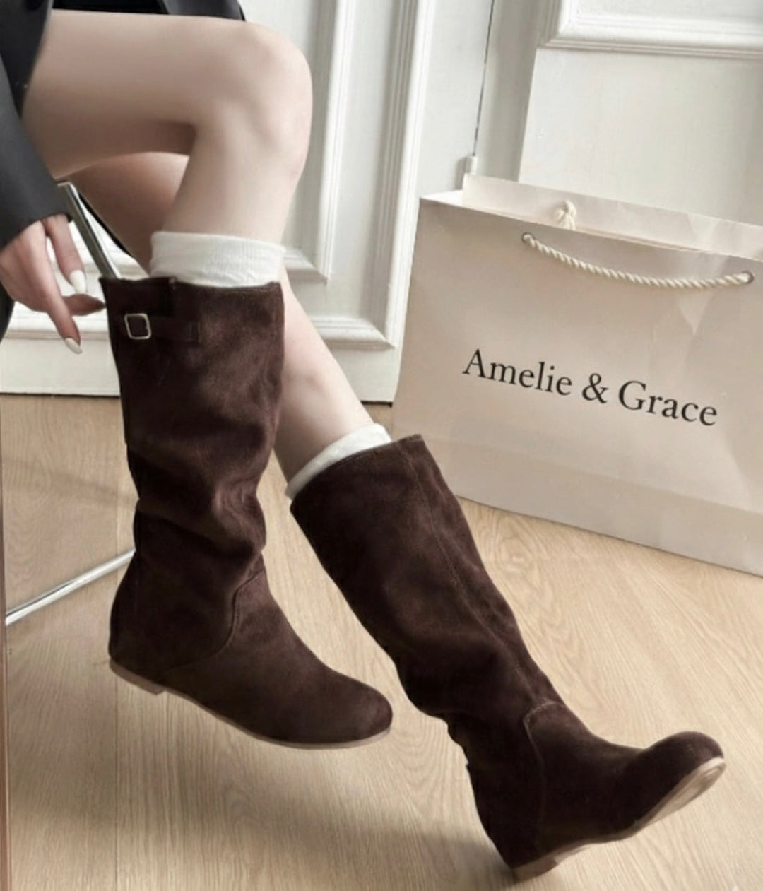 Amelia – Stylish Suede Knee-High Boots