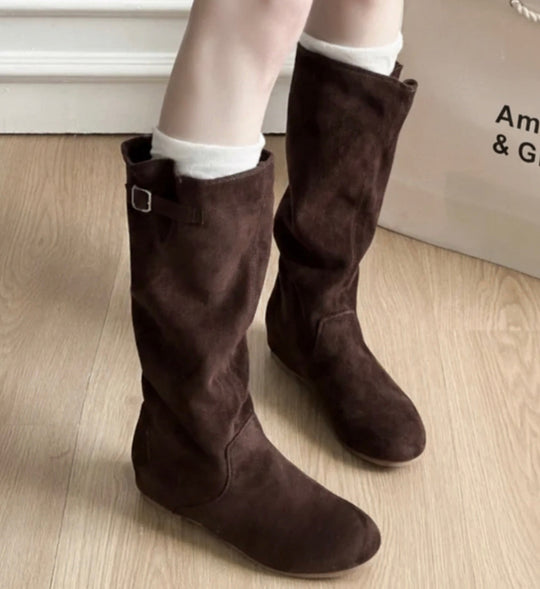 Amelia – Stylish Suede Knee-High Boots