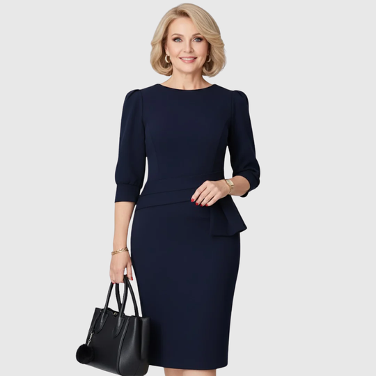 Claudine - Refined Ruffle Midi Dress