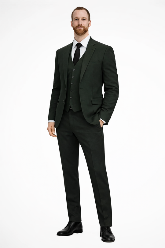 Men’s Linen Three Piece Suit Set Light Blazer Waistcoat and Trousers - By Hayley