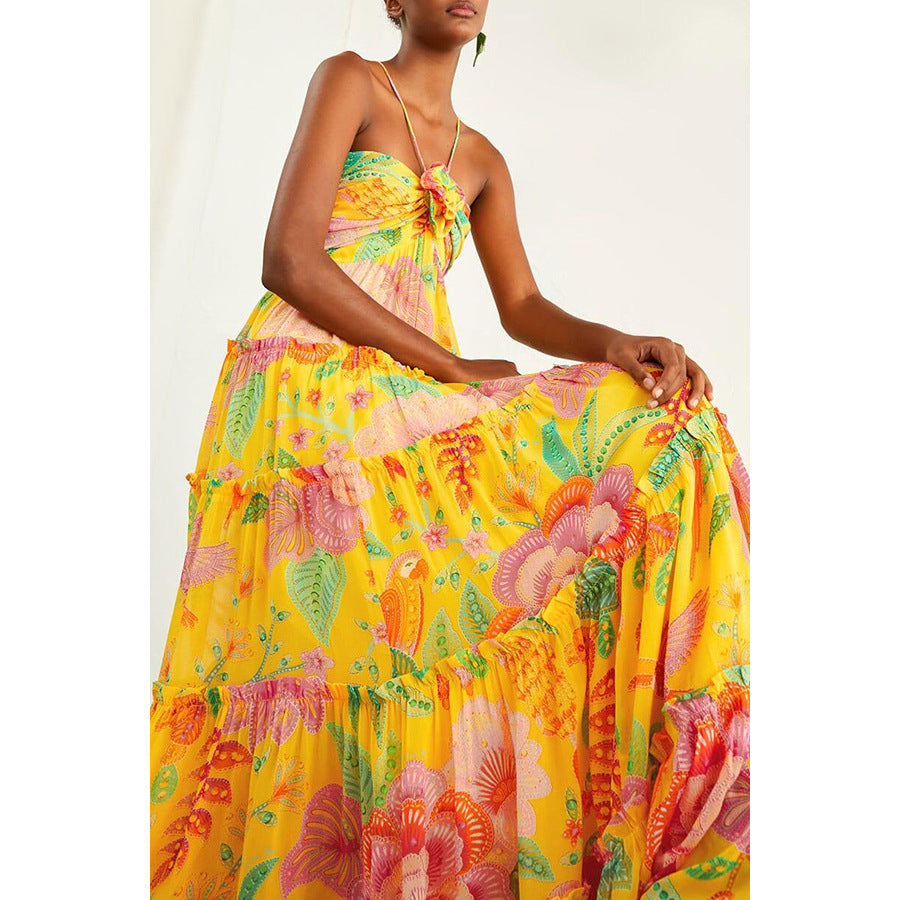 Kara ™ | Floral Print Layered Dress