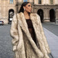 Women’s Faux Fur Coat with Plush Finish for Winter & Evening Wear