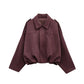 Women's Suede Oversized Bomber Jacket
