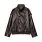 Women’s Oversized Leather Bomber Jacket for Casual & Winter Streetwear