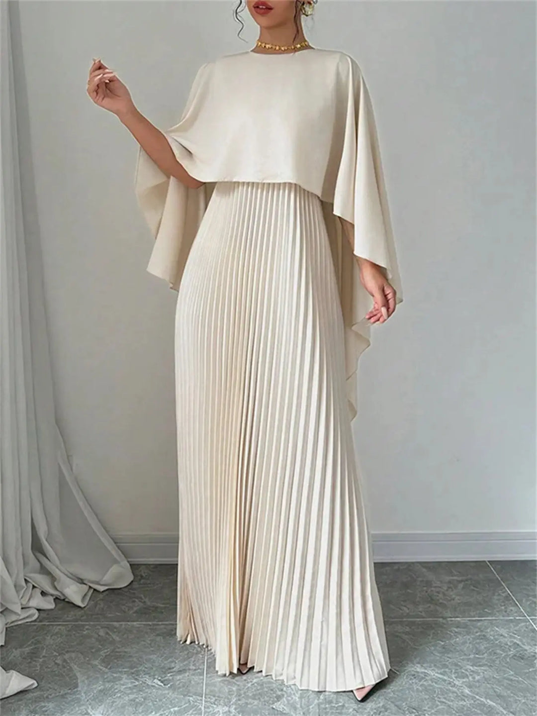 Char - Maxi Dress with Cape