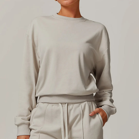 Autumn Round Neck Yoga Top