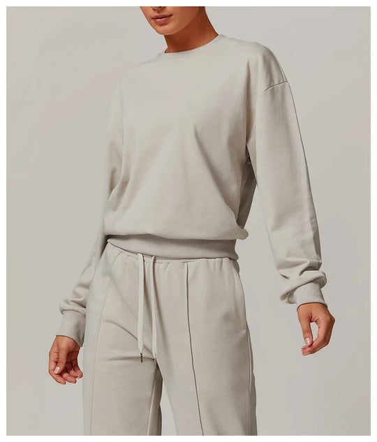 Autumn Round Neck Yoga Top