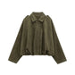 Women's Suede Oversized Bomber Jacket