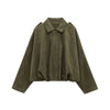 Women's Suede Oversized Bomber Jacket