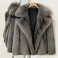 Women’s Short Coat with Fluffy Texture for Winter & Evening Wear