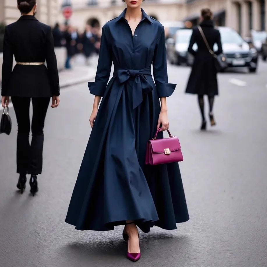 Isabelle - Elegant Maxi Dress With Bow