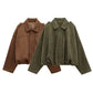 Women's Suede Oversized Bomber Jacket