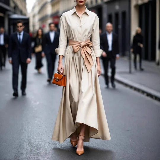 Isabelle - Elegant Maxi Dress With Bow