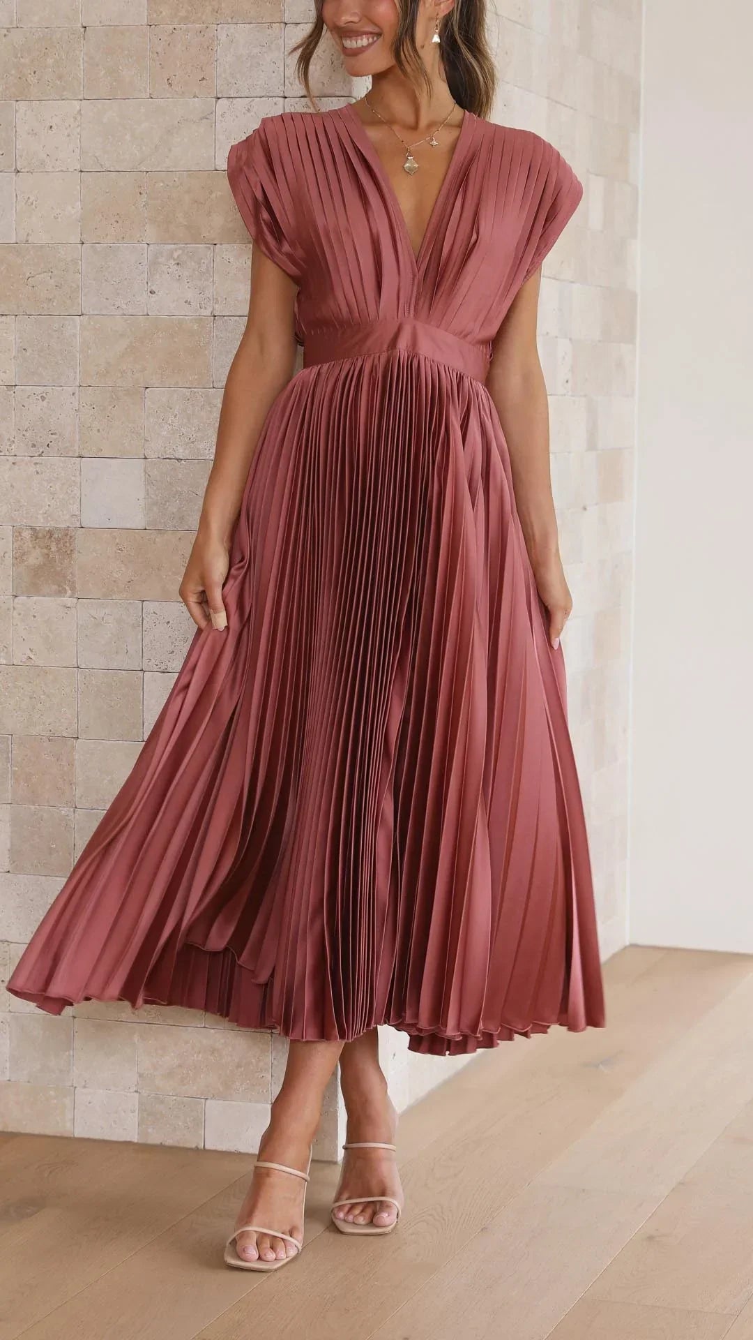 Alexis - Elegant Pleated Dress