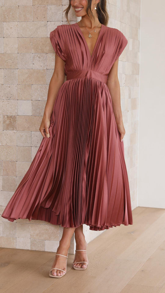 Alexis - Elegant Pleated Dress