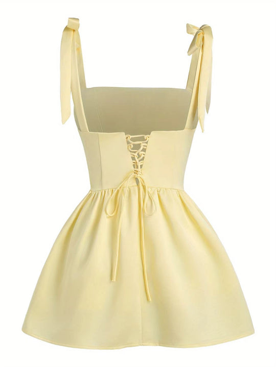 Reza - Sleeveless with Tie-Straps Midi Dress