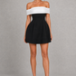Women’s Bardot Bubble Mini Dress with Statement Bow Back