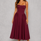 Women’s Corset Midi Dress with Lace-Up Back for Wedding & Occasion Wear