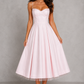 Women’s Corset Midi Dress with Sweetheart Neckline for Wedding & Occasion Wear