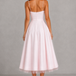 Women’s Corset Midi Dress with Sweetheart Neckline for Wedding & Occasion Wear