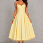 Women’s Corset Midi Dress with Sweetheart Neckline for Wedding & Occasion Wear