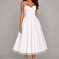 Women’s Corset Midi Dress with Sweetheart Neckline for Wedding & Occasion Wear