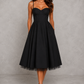 Women’s Corset Midi Dress with Sweetheart Neckline for Wedding & Occasion Wear