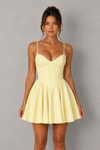 Women's Sweetheart Corset Mini Dress – Lemon
