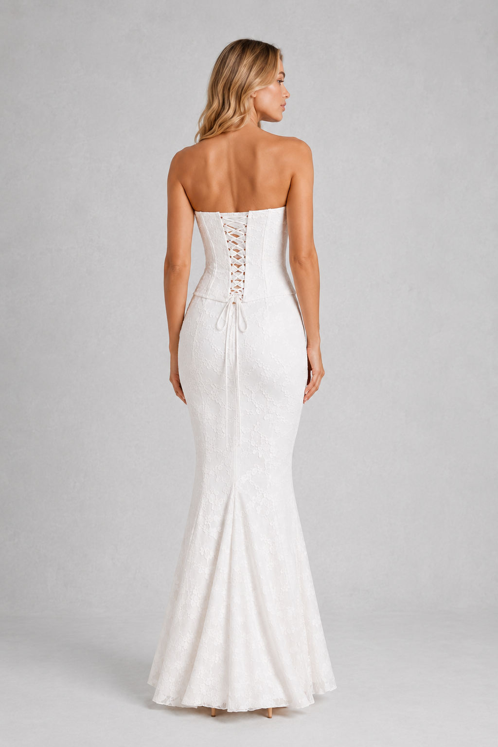 Women’s Corset Waist Gown with Embroidery –By Hayley