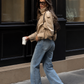 Women’s Cropped Trench Coat with Tailored Silhouette for Casual & Smart Wear