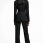 Black suit on a white background
