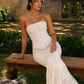 Women’s Embroidered Corset Gown with Floral Detail for Wedding & Formal Occasion Wear