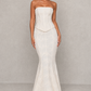 Women’s Embroidered Corset Gown with Floral Detail for Wedding & Formal Occasion Wear