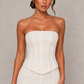 Women’s Embroidered Corset Gown with Floral Detail for Wedding & Formal Occasion Wear