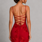 Women’s Floral Appliqué Bodycon Mini Dress with Corset Bodice