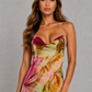 Women’s Floral Beaded Maxi Dress with Cowl Neck for Formal & Evening Wear