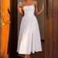Women's Floral Strapless Fit & Flare Midi Dress