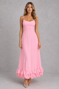 Women’s Flowing Midi Dress with Defined Waist for Everyday & Occasion Wear