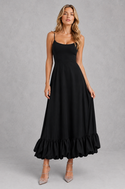 Women’s Flowing Midi Dress with Defined Waist for Everyday & Occasion Wear