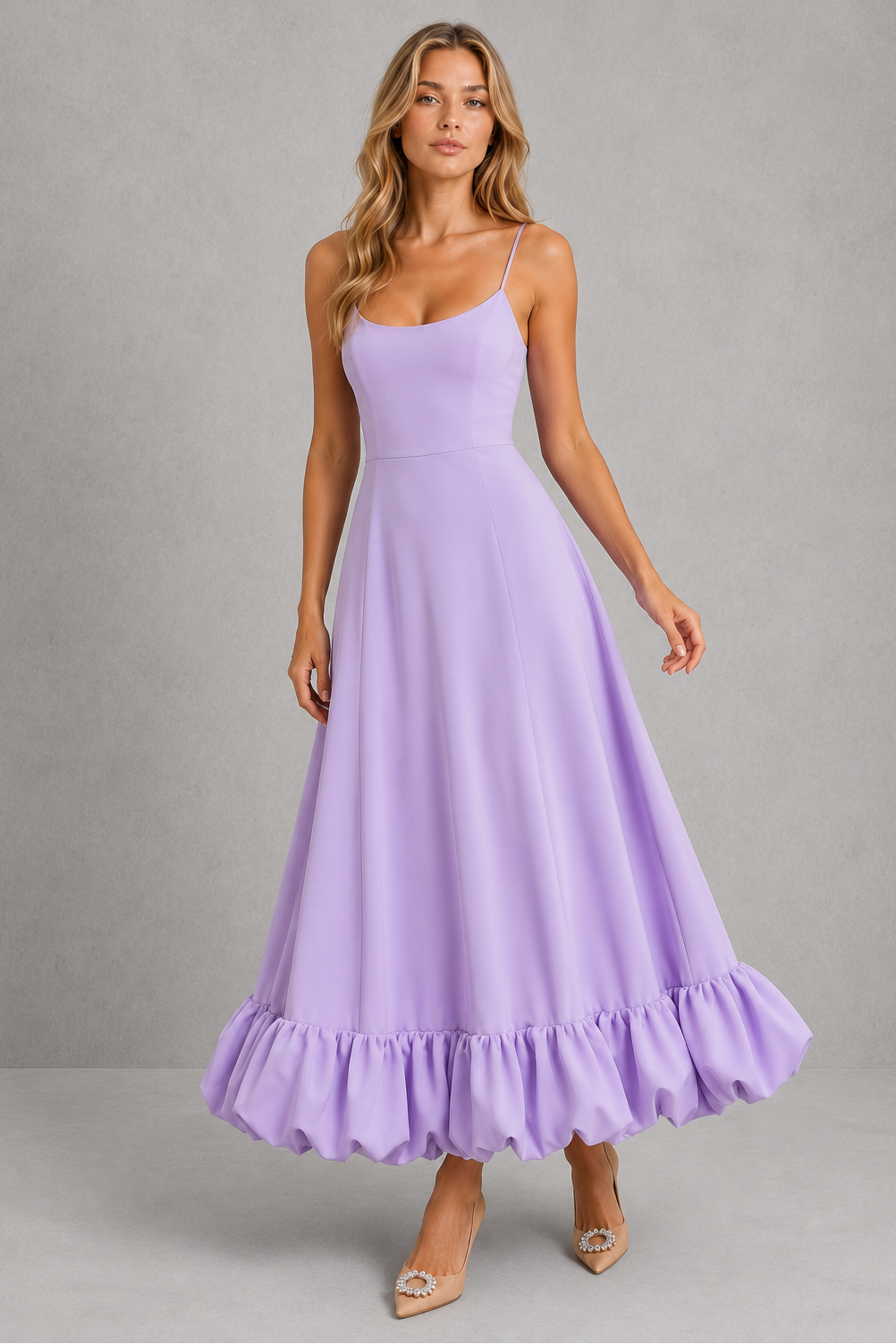 Women’s Flowing Midi Dress with Defined Waist for Everyday & Occasion Wear