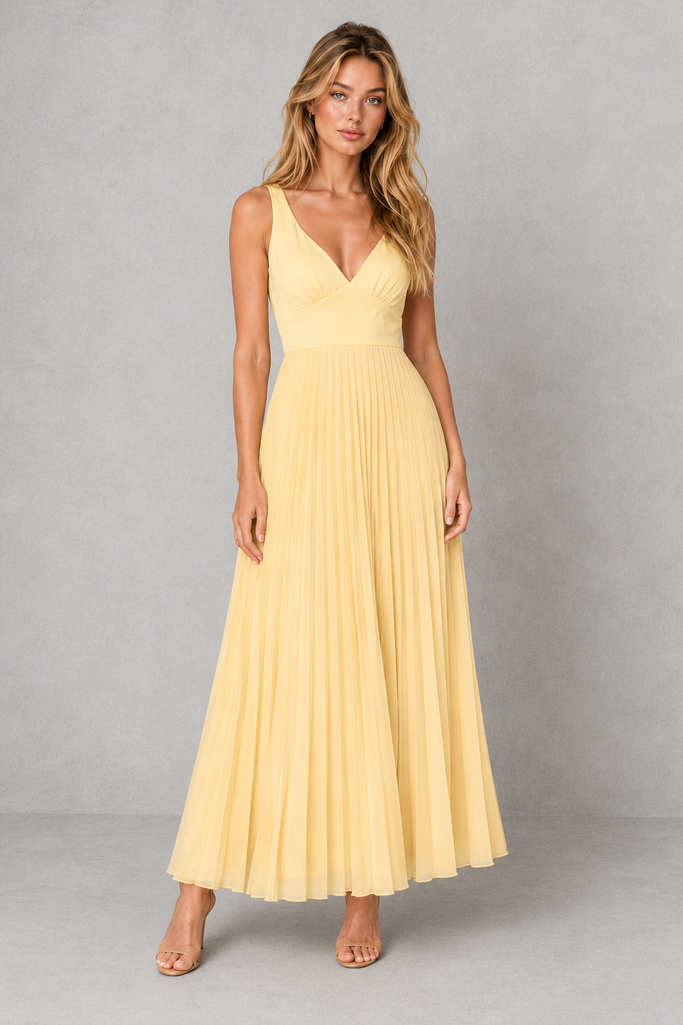 Women's Flowing Yellow Maxi Dress – By Hayley