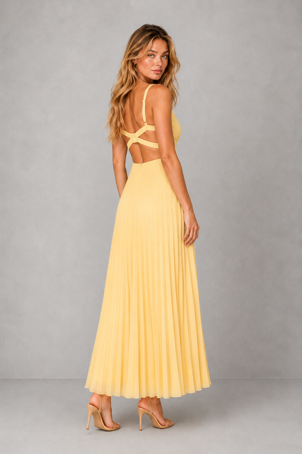 Women's Flowing Yellow Maxi Dress – By Hayley