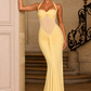 Women’s Halter Maxi Dress with Sheer Mesh Bodice for Formal & Evening Wear