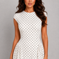 Women’s High Neck Polka Dot Maxi Dress - By Hayley