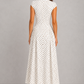 Women’s High Neck Polka Dot Maxi Dress - By Hayley