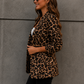 Women’s Leopard Print Blazer with Lapel Collar