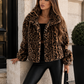 Women’s Leopard Print Faux Fur Cropped Jacket for Winter & Statement Casual Wear