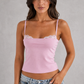 Women’s Linen Blend Lace Bralette Tie-Back Top