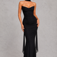 Women’s Mesh Corset Top with Draped Bust & Detachable Scarf for Party & Evening Wear