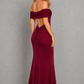 Women’s Off-Shoulder Pleated Maxi Dress for Formal & Evening Wear